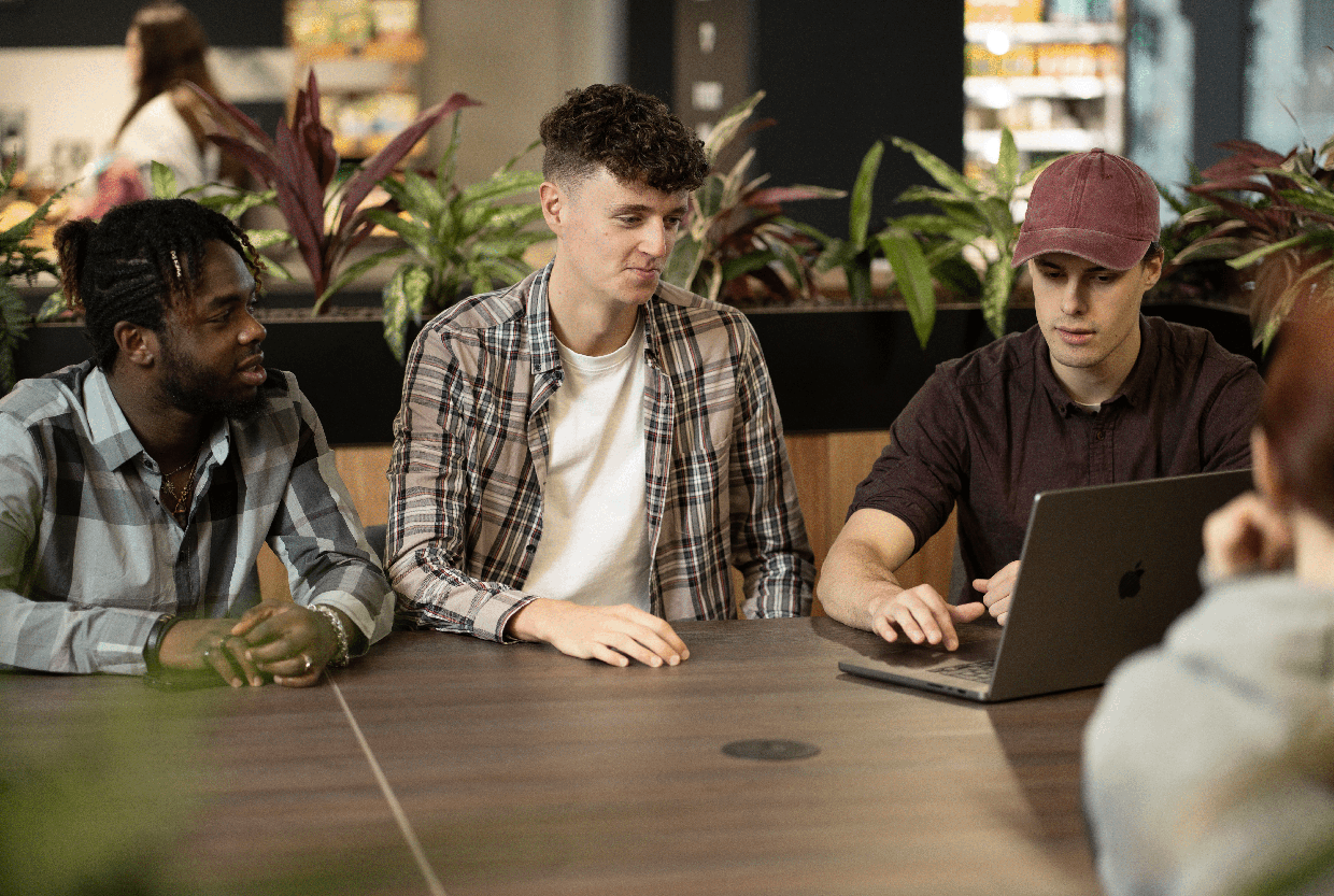 Students working together